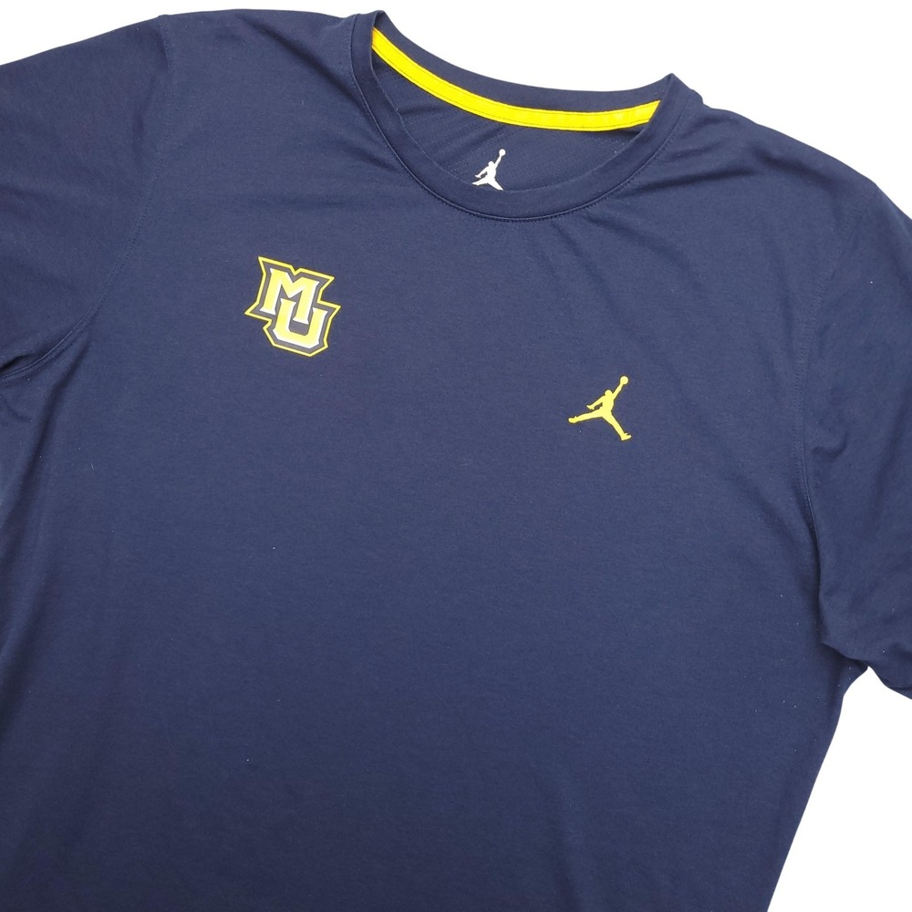 Jordan Marquette‎ Golden Eagles Shirt Mens XL Blue NCAA Basketball Jumpman Logo